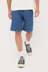 Orion Carpenter Jean Short Worn Blue Rinse